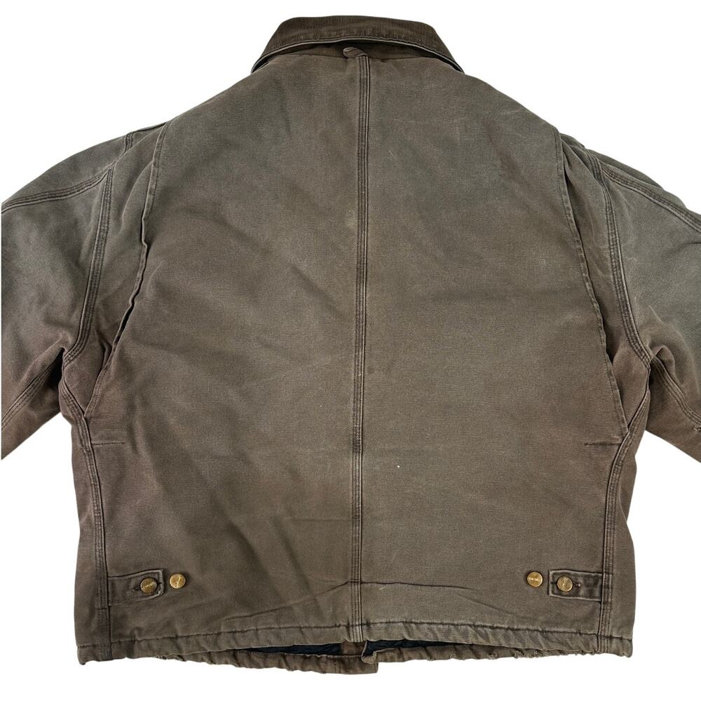 Vintage Carhartt Arctic Quilt-Lined Detroit Jacket Chestnut Brown Men's Sz XL - Picture 8 of 9